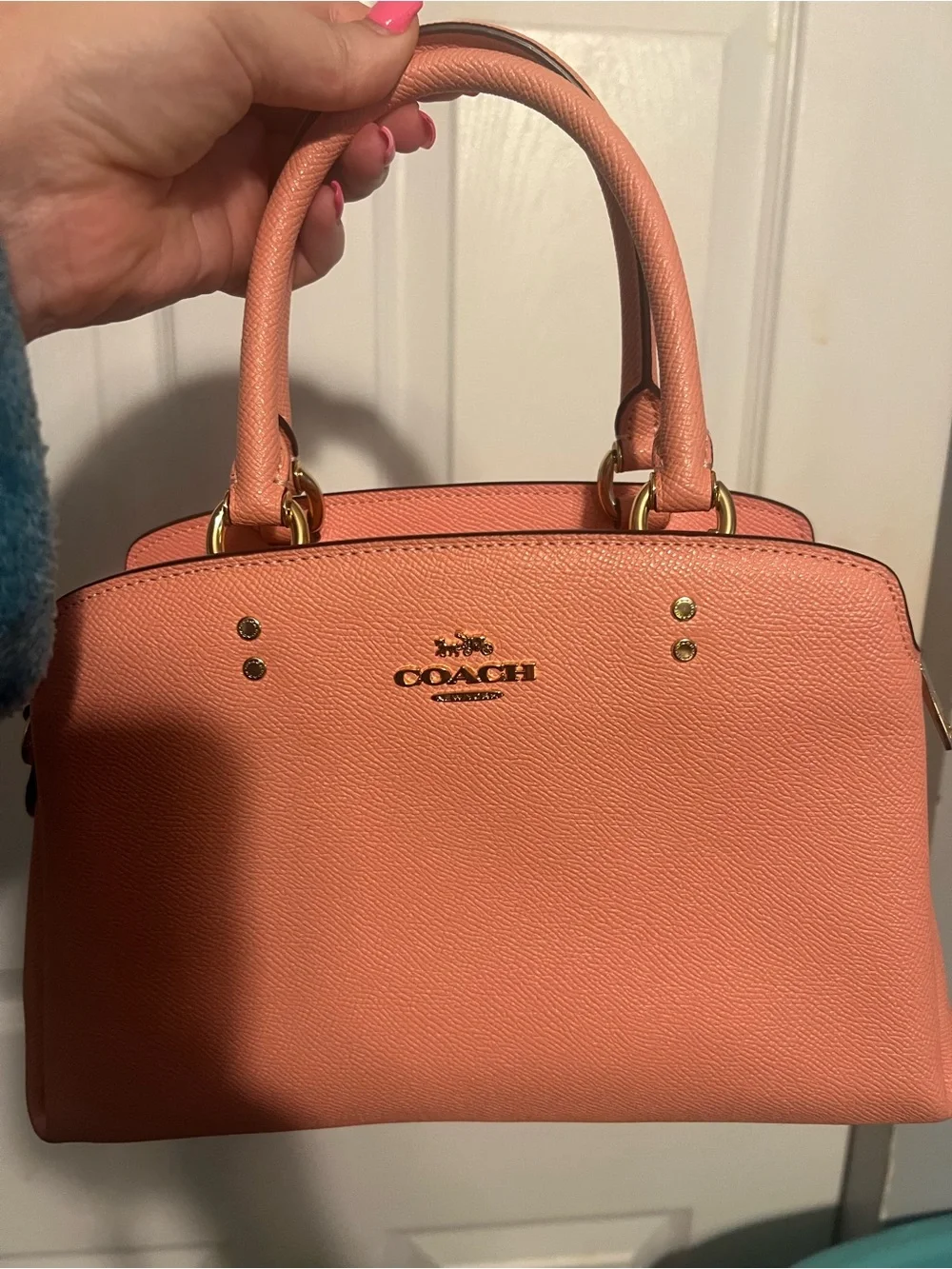 Coach Lillie Carryall in Crossgrain Leather with Dust Bag